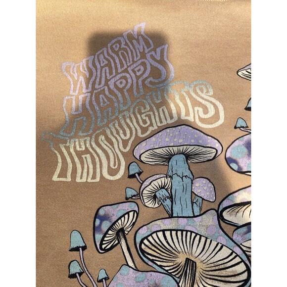 Urban Outfitters Project RETRO TRIPPY Yellow Mushroom Graphic Sweatshirt L/XL - Picture 3 of 7